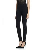 Patrizia Pepe Skinny Fit High-Waisted Trousers In Stretch Fabric - Lyst