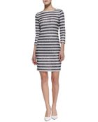 Alice + Olivia Pammy Striped Sequined Dress - Lyst