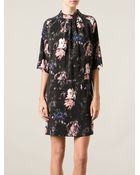 MSGM Floral Print Dress - Lyst