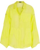 Versace Devorã© Silk-Blend Shirt - Lyst