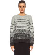 Vince Textured Stripe Sweater - Lyst