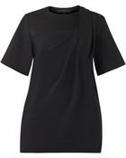 Alexander Wang Draped Textured-Crepe Top - Lyst