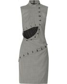 McQ by Alexander McQueen Herringbone Wool Dress - Lyst