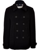 Burberry London Wool-Blend Pea Coat - Lyst