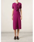 Richard Nicoll Ruffle Detail Knitted Dress - Lyst