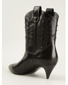 Saint Laurent Western-Style Ankle Boots - Lyst