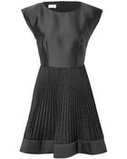 Philosophy di Alberta Ferretti Fit And Flare Dress With Floral Lace Pleated Skirt - Lyst