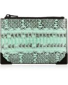 Alexander Wang Prisma Skeletal Elaphe and Leather Pouch - Lyst