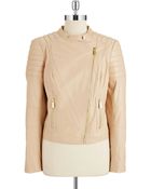 Vince Camuto Leather Moto Jacket - Lyst