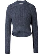 Michael Kors Cropped Cotton Pullover - Lyst