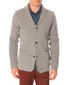 Ben Sherman Marl Grey Lambswool Cardigan - Lyst