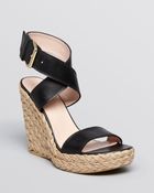 Stuart Weitzman Platform Espadrille Wedge Sandals - Xray - Lyst