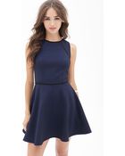 Forever 21 Scuba Knit Skater Dress - Lyst