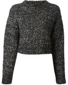 Proenza Schouler Cropped Knit Sweater - Lyst