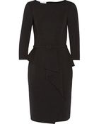 Oscar de la Renta Belted Wool-Blend Dress - Lyst
