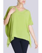Natori Crepe De Chine Caftan Top - Lyst
