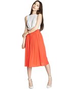 BCBGeneration Pleated Midi Skirt - Lyst