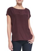 Vince Silk Button-Detail Blouse - Lyst