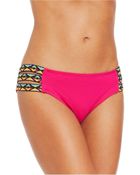 Lucky Brand Tribal-print Banded Bikini Bottom - Lyst