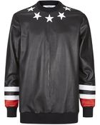 Givenchy Stars Leather Sweater - Lyst