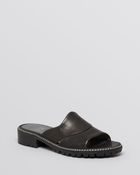Stuart Weitzman Open Toe Slide Sandals Citymule - Lyst