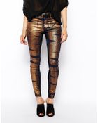 Vivienne Westwood Anglomania Jeans Skinny Jeans With Bondage Print - Lyst