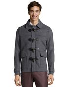 Burberry Brit Grey Wool Blend 'Burwood' Removable Hood Coat - Lyst