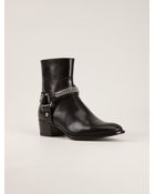 Saint Laurent Mid Heel Boot - Lyst