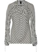 Vera Wang Ruched Silk Top - Lyst