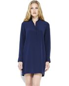 Vince V-neck Silk Shirtdress - Lyst