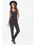 Forever 21 Crisscross V-Neck Jumpsuit - Lyst