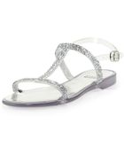 Stuart Weitzman Teezer Crystal Jelly Sandal - Lyst