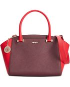 DKNY Bryant Park Saffiano Small Satchel - Lyst