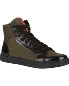 Prada Side-Zip Combo Sneakers - Lyst