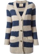 Erika Cavallini Semi Couture Striped Cardigan - Lyst