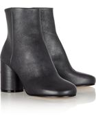 Maison Margiela Metallic Leather Ankle Boots - Lyst