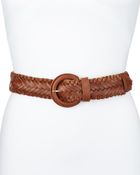 Lafayette 148 New York Braided Leather Belt, Brown - Lyst