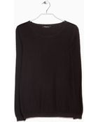 Mango Polka-Dot Cotton-Blend Sweater - Lyst