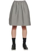 Jil Sander Navy Micro Stripe Print Techno Taffeta Skirt - Lyst