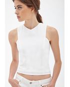 Forever 21 Crepe Woven Asymmetrical Top - Lyst