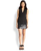 Sachin & Babi Astral Leather-Paneled Dress - Lyst