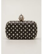 Alexander McQueen 'New Punk Skull' Studded Box Clutch - Lyst