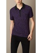 Burberry Geometric Print Polo Shirt - Lyst