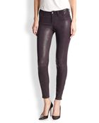J Brand Leather Skinny Jeans - Lyst