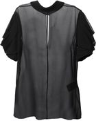Saint Laurent Puffed Sleeve Top - Lyst