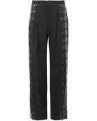 Christopher Kane Leather-Molecule Tailored Trousers - Lyst
