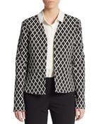 Ellen Tracy Diamond-Print Jacket - Lyst