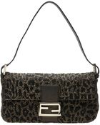 Fendi Ricami Embroidered Baguette Bag - Lyst