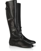 Alexander McQueen Buckle-detail Leather Boots - Lyst