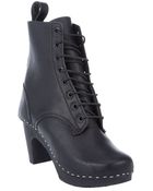 Swedish Hasbeens Lace-up Booties - Lyst